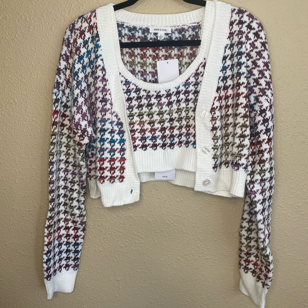 Stitch & Pine Cardi and Tank set
